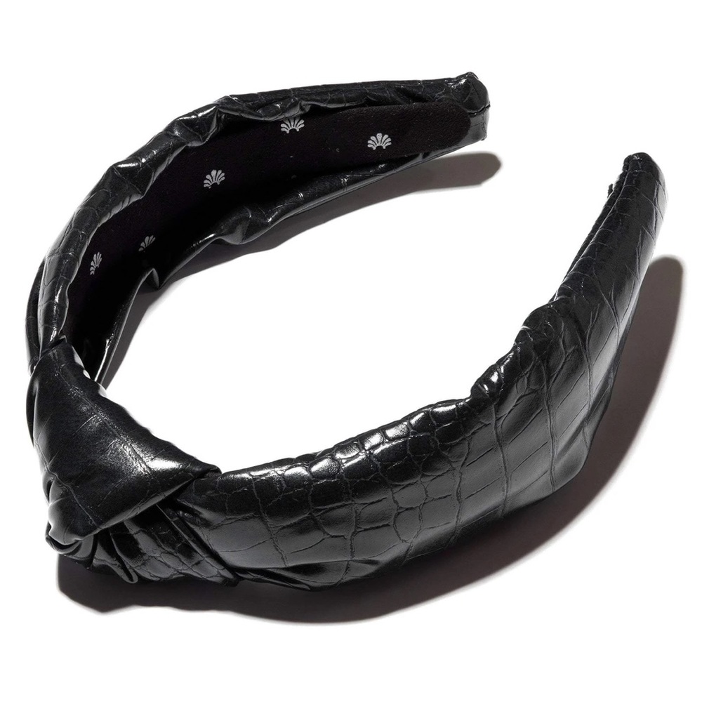 Lele Sadoughi Faux Croc Knotted Headband (Regular Size)